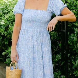 Kenny Flowers Charleston Smocked Maxi Dress XXL